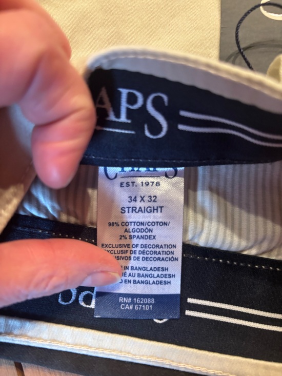 Chaps Beige Straight-Leg Casual Khaki Pants - Picture 3 of 3